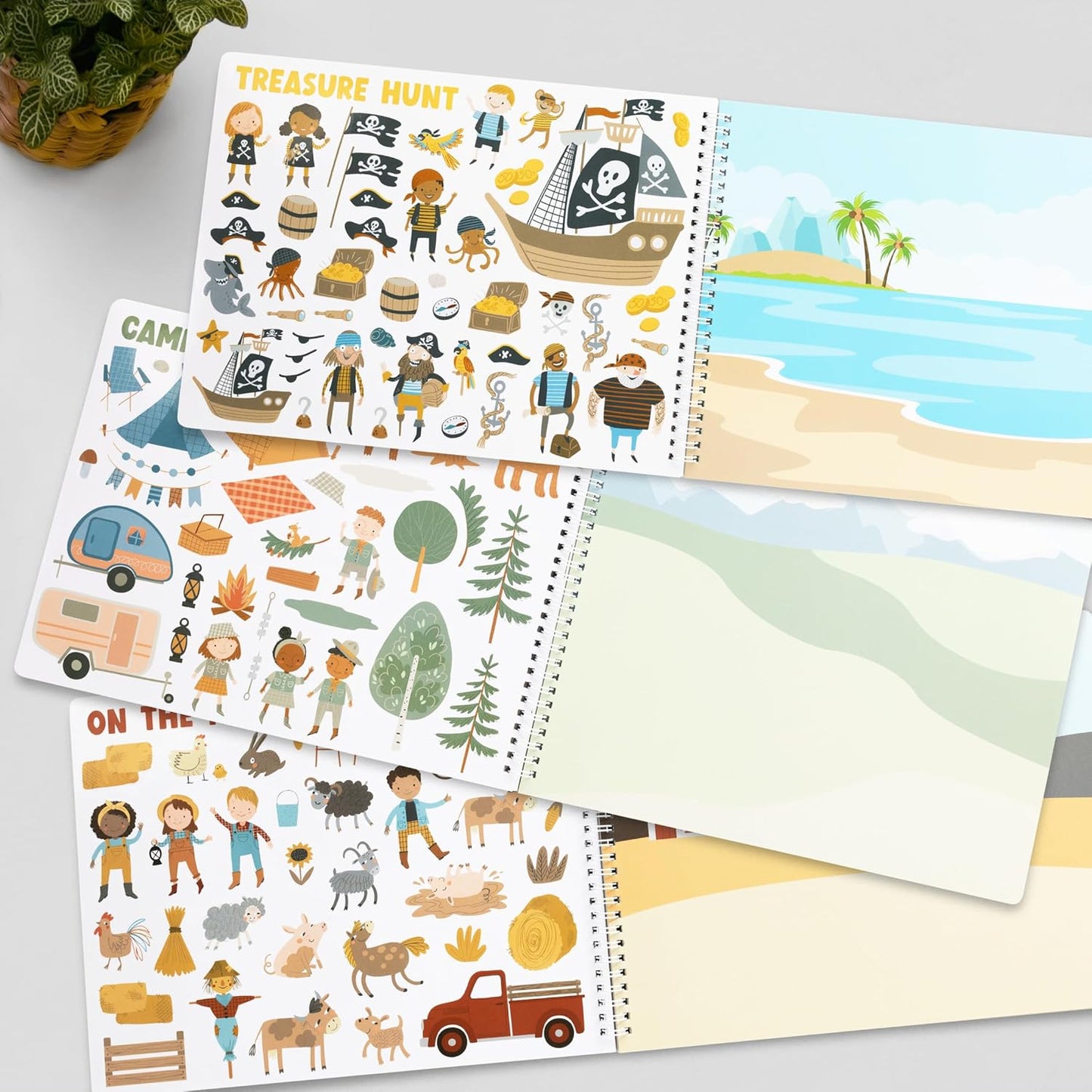 Fun Sticker Book for Toddlers 2-4 Years - Perfect Kids Activity Book with 500+ Beautiful Stickers & 12 Themes for Entertaining Boys & Girls 4-8 While Traveling - Incl. Coloring Pages