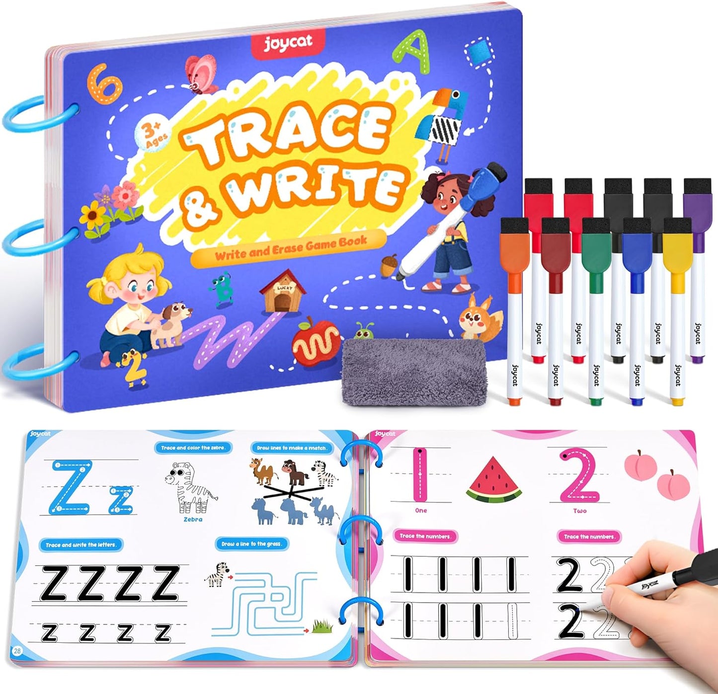 JoyCat Seek & Find Game Books - Preschool Learning Activity for Toddlers & Kids Ages 3-5, Travel Activities Toys for Road Trip Car Airplane, Busy Book, Birthday Gifts for Girls and Boys Ages 4-8