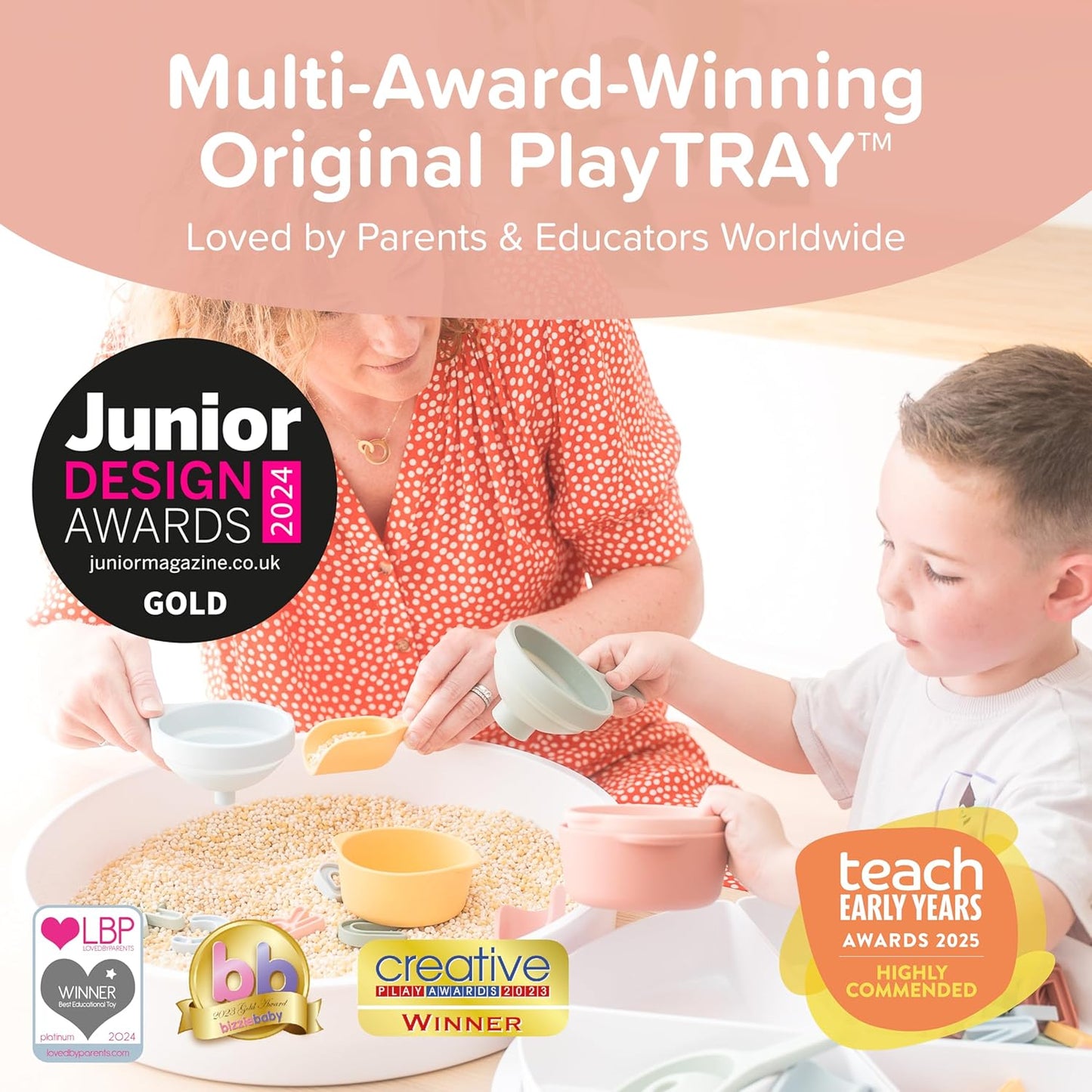 Inspire My Play Starter Bundle - Sensory Bin with Lid and Removable Storage Inserts