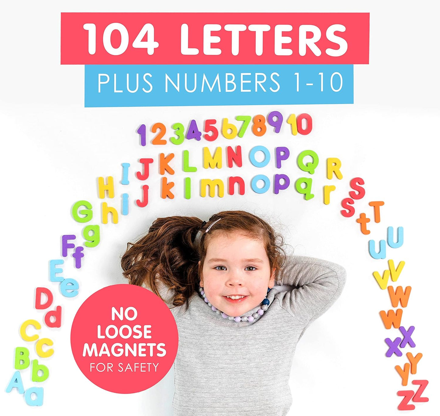 Curious Columbus Magnetic Letters and Numbers for Toddlers. Foam Alphabet Fridge Magnets and Numbers for Kid Learning. 123 ABC Toddler Magnets for Refrigerator