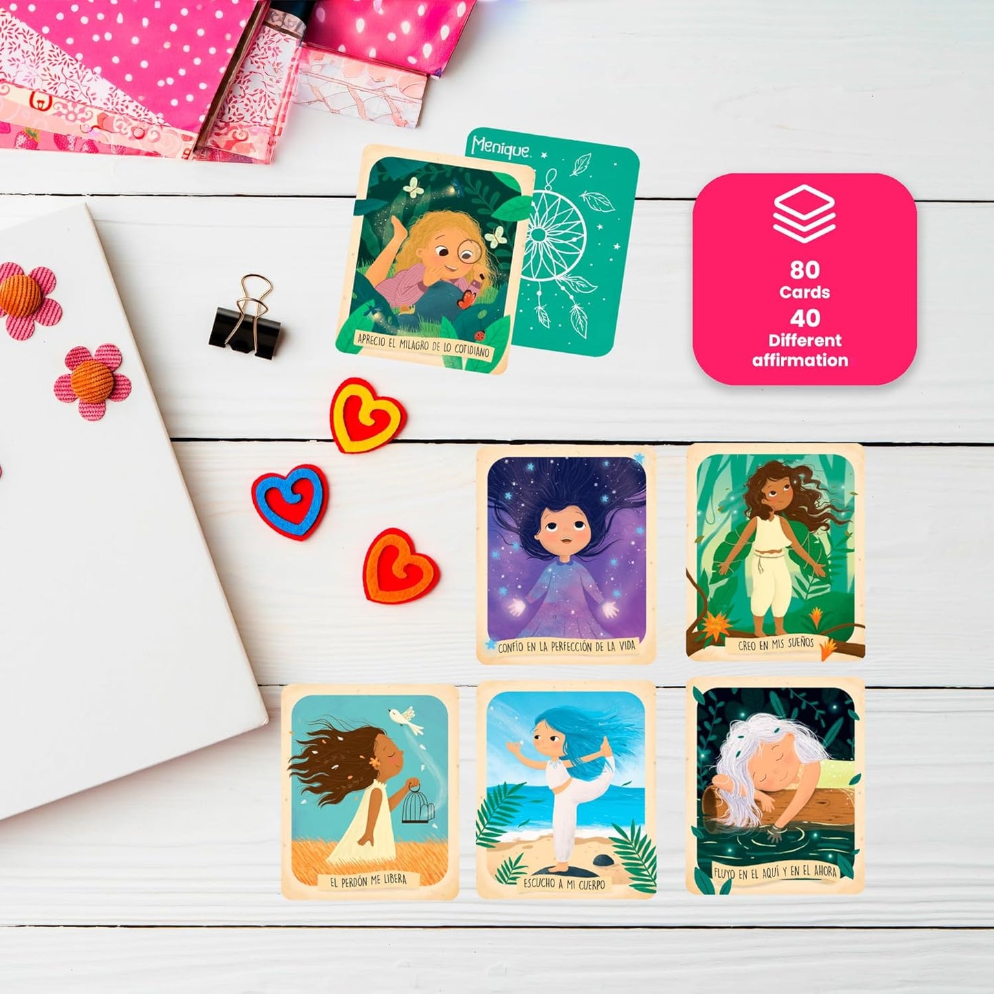 Menique Wild Animals Memory Matching Game – 80 Cards (40 Pairs) with Real Photos – Includes Educational Booklet with Animal Facts – Fun & Cognitive Game for Kids and Adults
