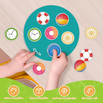 EAMAY Magnetic Color Sorting Set for Kids, Fridge Magnets for Toddlers 1-3, Preschool Circle Time Learning Center Activities, Matching Games Use on The Whiteboard