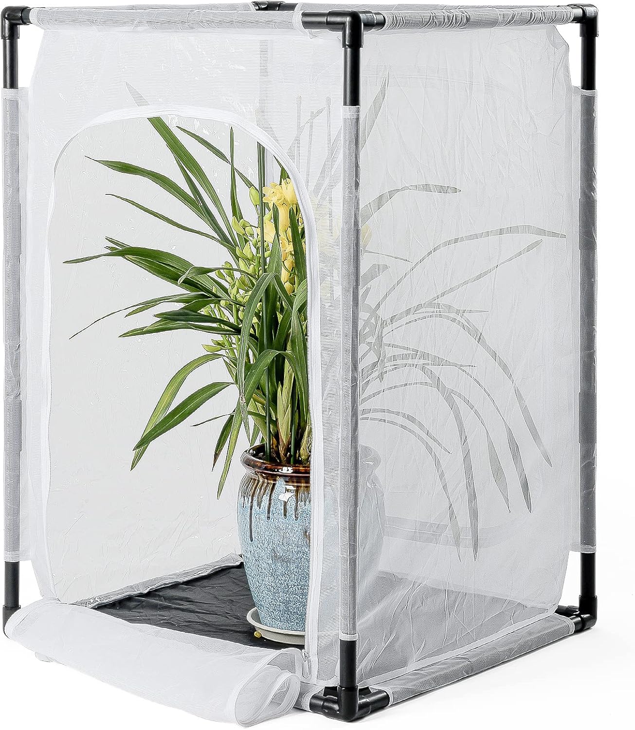 RESTCLOUD 30" Large Monarch Butterfly Habitat Cage, Outdoor Insect Mesh Cage Terrarium 16.5" x 16.5" x 30"