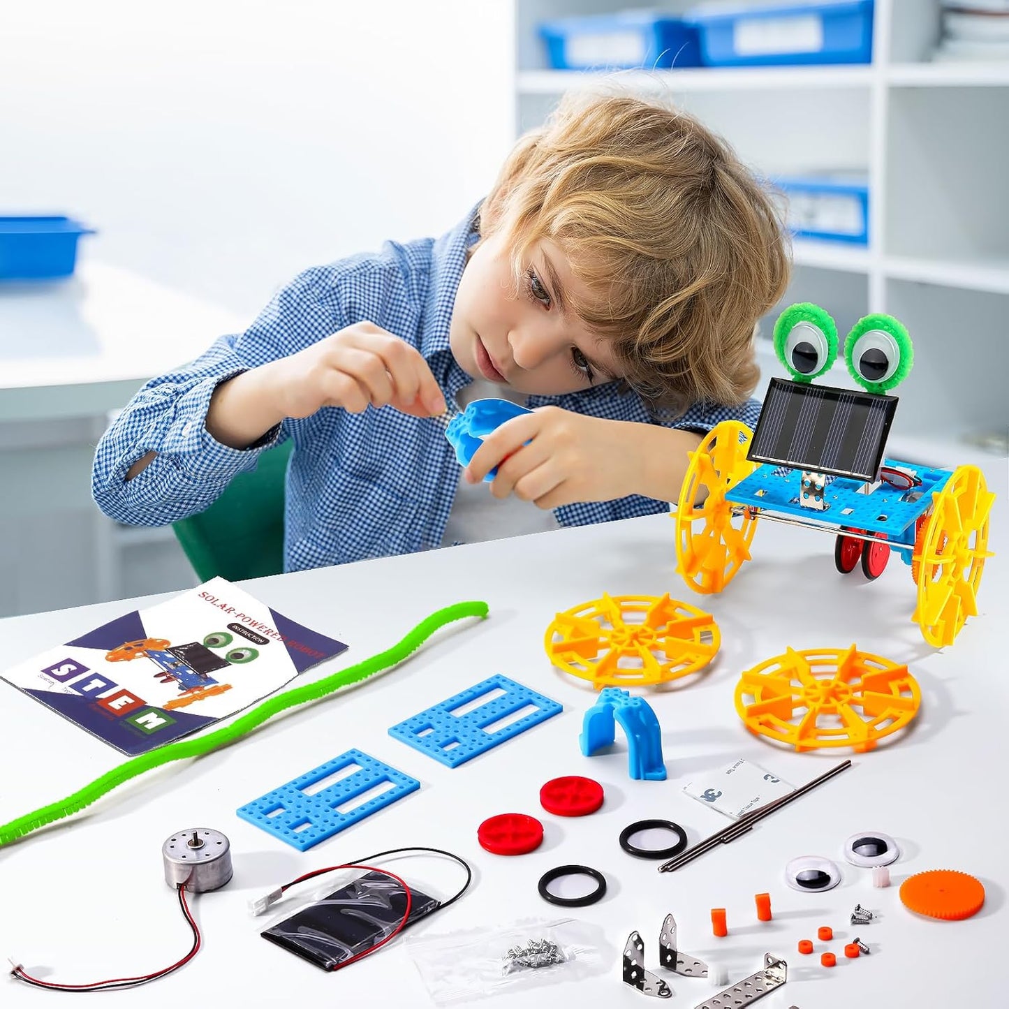 STEM Kits for Kids Crafts Ages 8-10, Solar Robot Kit STEM Building Toys for Ages 8-13, Engineering Science Experiments for Kids Age 8-12 Robotics, Arts and Crafts for Boys Girls Gifts 8 9 10 12-14