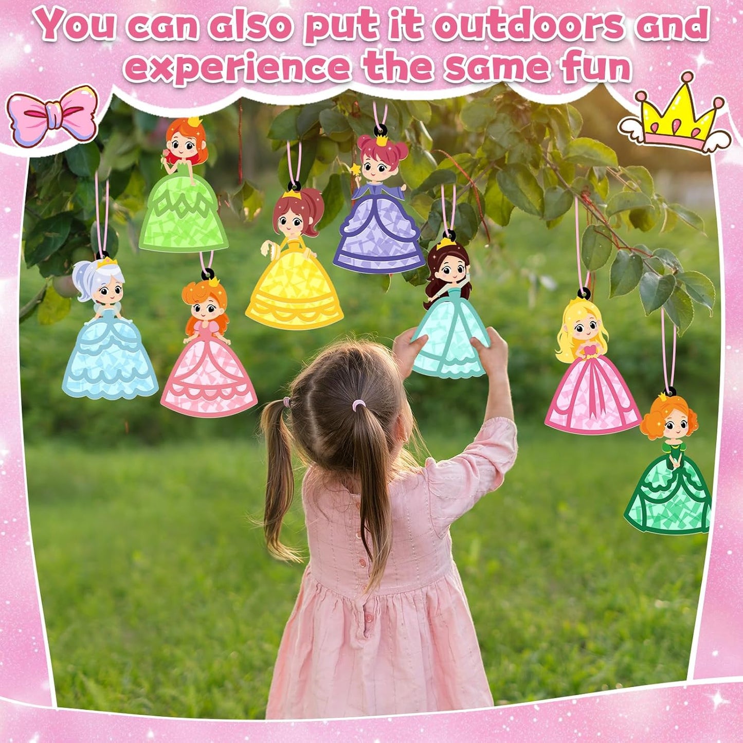 32 Sets Outer Space Suncatchers Craft Kit DIY Window Stained Glass Effect Planet Astronaut Alien Paper Crafts Home School Classroom Decoration Kid Birthday Gift Creative Art Project Activity Game - Colors A
