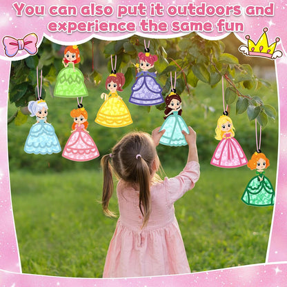 32 Sets Outer Space Suncatchers Craft Kit DIY Window Stained Glass Effect Planet Astronaut Alien Paper Crafts Home School Classroom Decoration Kid Birthday Gift Creative Art Project Activity Game - Colors A
