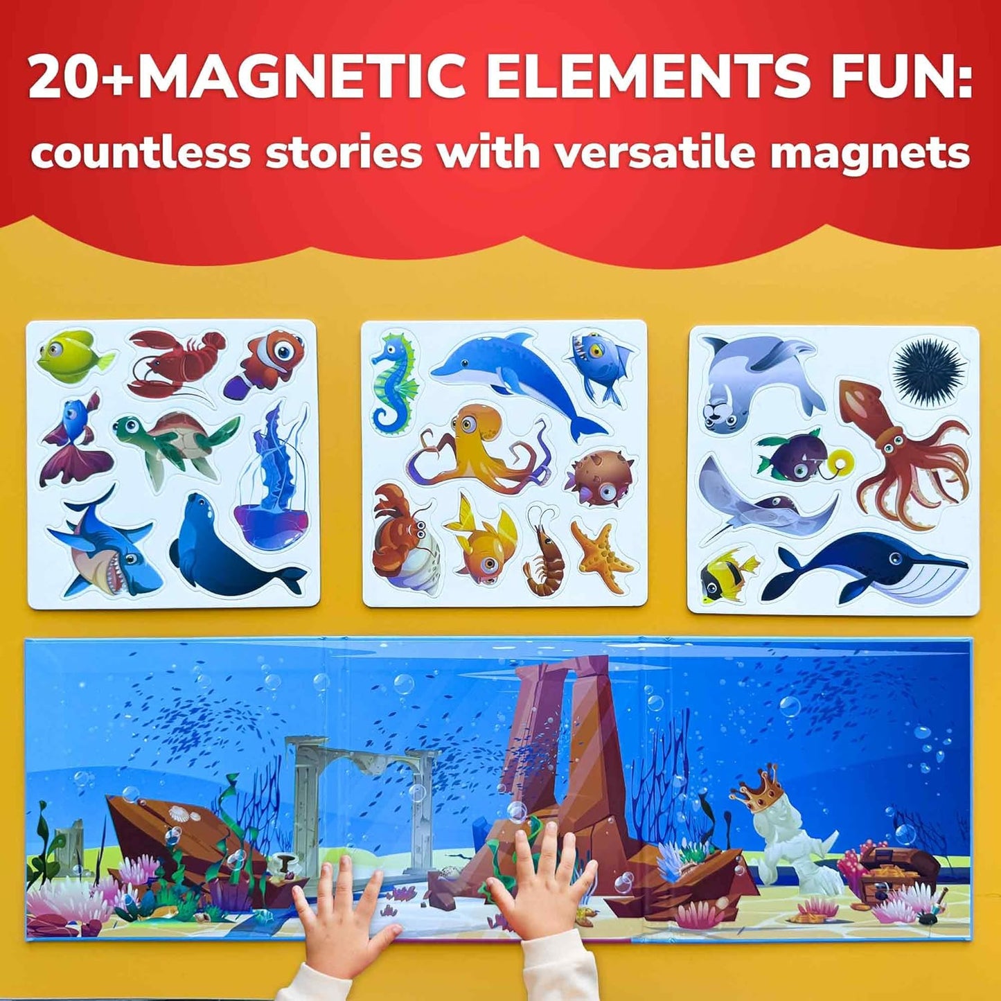 QUOKKA Travel Magnetic Puzzles for Toddlers 1-3 – 20+Pcs Farm Toy Game with Extra-Long Play Book – Fun Travel Game for Kids Ages 3-5 – Strong Magnets for Car Activities – Fun Toddler Puzzle Ages 2-4
