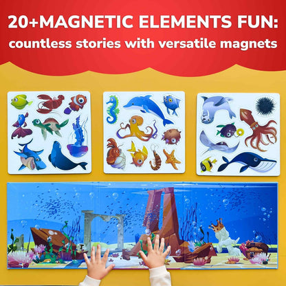QUOKKA Travel Magnetic Puzzles for Toddlers 1-3 – 20+Pcs Farm Toy Game with Extra-Long Play Book – Fun Travel Game for Kids Ages 3-5 – Strong Magnets for Car Activities – Fun Toddler Puzzle Ages 2-4