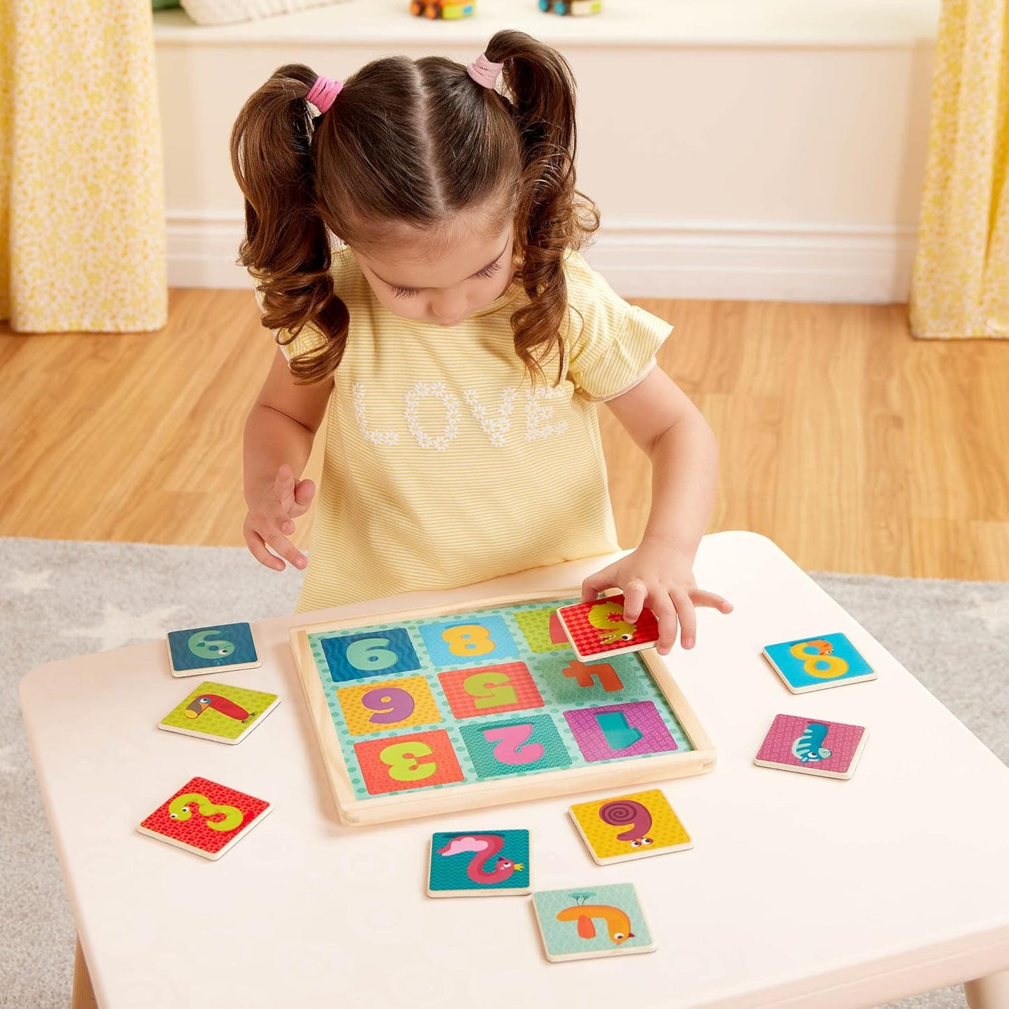 B. toys - Magnetic Alphabetic - Double-Sided Puzzle & Chalkboard - 26 Magnetic Letter-Pieces - 2-in-1 Puzzle for Kids - 3 Years +