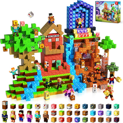 160 Pcs Magnetic Blocks - Magnetic Building Blocks for Kids Ages 4-8, Magnet Cubes Stacking Toy, Classroom STEM Toys, Birthday Gift for 3+ Year Old Boys Girls (Patent Pending)