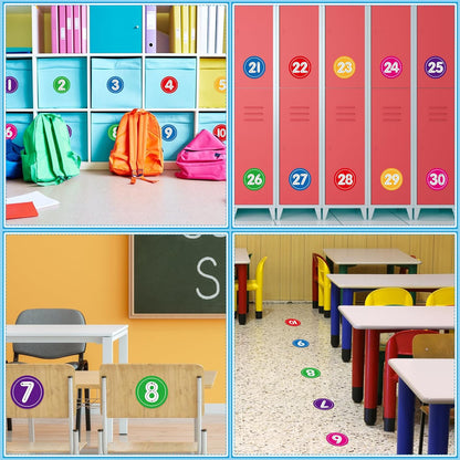 WhatSign Line up Spots for Classroom Floor - 36Pcs Floor Numbers for Classroom Lining up Number Stickers for Back to School Kindergarten Preschool Elementary Supplies