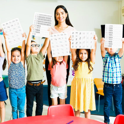Bulk Dry Erase Board with Lines for Alphabet Practice Pack - Bundle with 24 Wipe Clean Boards with Alphabet Tracing Letters for Classroom | ABC Practice Teacher Learning Tools