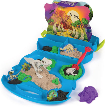 Kinetic Sand, T-Rex Dig Set with 1.5lbs Play Sand & Tools