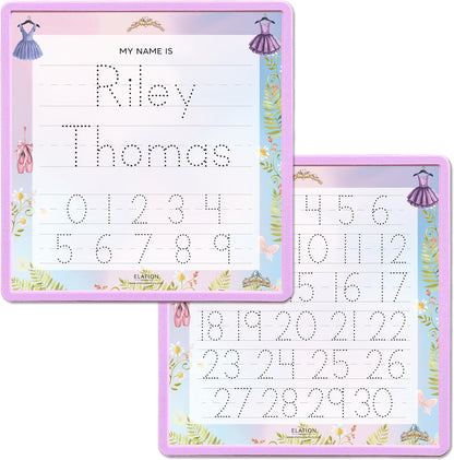 Kid's Name Tracing Board | Dry Erase Letter Tracing | Reusable Writing Practice Board | Personalized | Ballet Theme