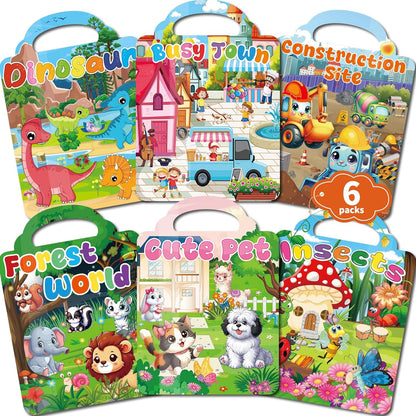 Kalysky 12 Set Reusable Sticker Books for Toddlers 2-4 1-3, Kids 3D Puffy Sticker Activity Books, Birthday Party Favors Goodie Bags Stuffer