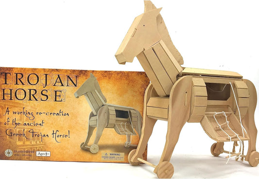 PATHFINDERS STEM Kit – Trojan Horse Model | DIY Wooden Craft Kit for Kids 10-14 | Girls Arts & Crafts STEM Gift | Ancient Greek History Project | Hands-On Educational Toy Engineering and Science