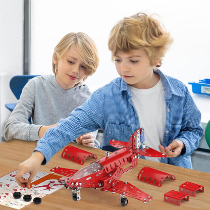 Lucky Doug STEM Building Projects Model Train Set Toys for Boys Kids 8 9 10 11 12 Years Old and Older - 340 PCS DIY Metal Building STEM Toys