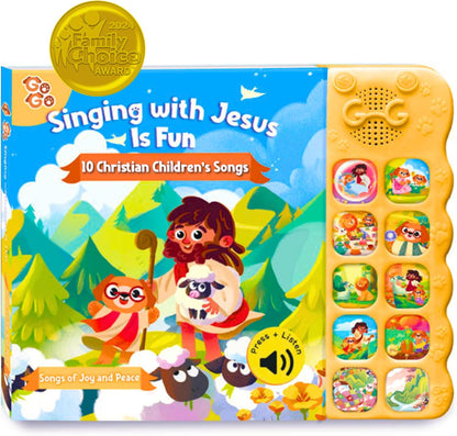 GO GO Bible Story Songs: 10 Toddler Songs, Christian Toys for Toddlers 3-5, Sound Books for Toddlers 1-3