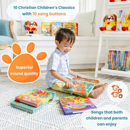 GO GO Bible Story Songs: 10 Toddler Songs, Christian Toys for Toddlers 3-5, Sound Books for Toddlers 1-3