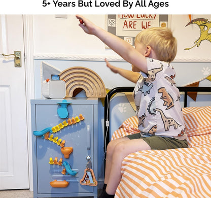 Oribel VertiPlay Magnetic Marble Run | Builder Set STEM Toy | Creative Free Play Construction Kit for Kids | Works on Fridges, Lockers & Metal Surfaces (Ages 5+) Builder Set (75)