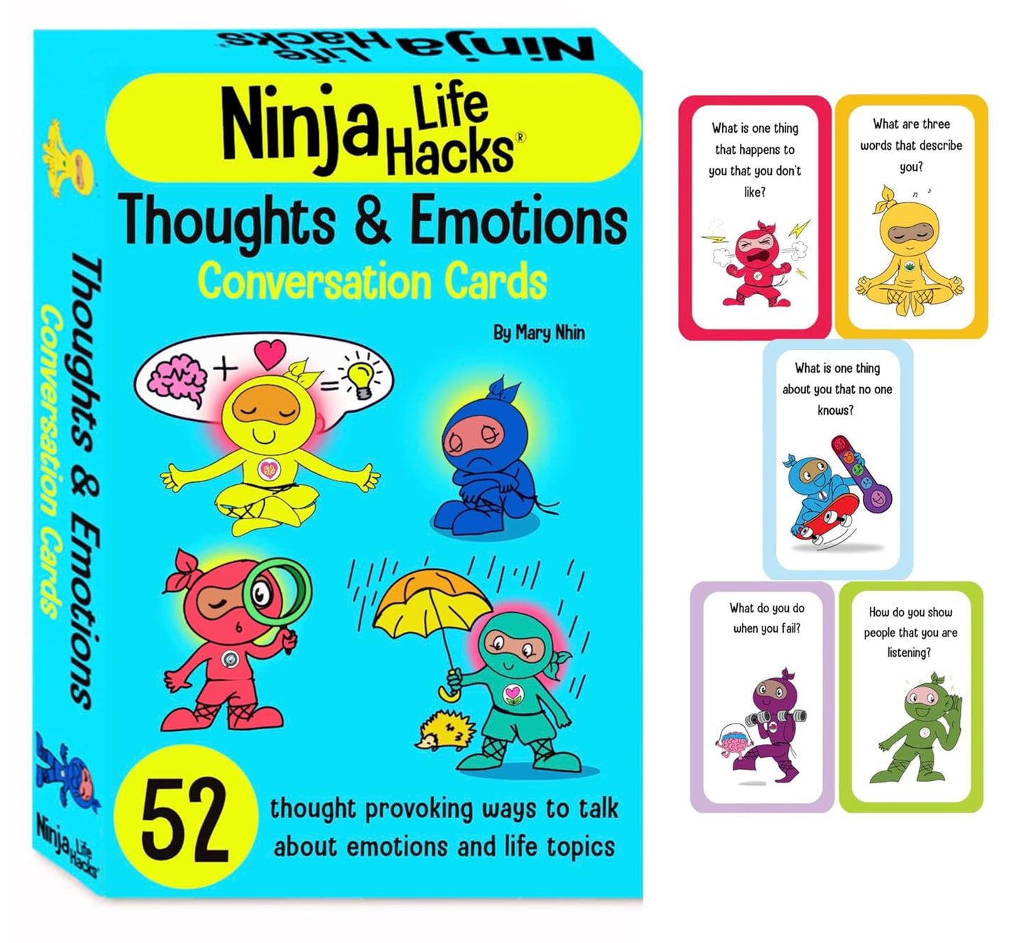 Ninja Life Hacks Thoughts and Emotions Conversation Cards: (Children's Card Games Books, Social Skills Activities for Kids)