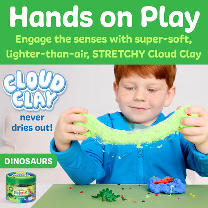 Creativity for Kids Sensory Minis Construction Kit | Cloud Clay Sensory Toy with Excavator for Kids | Spring Crafts that are Mess-Free, Screen-Free Travel Toy (Ages 3+)