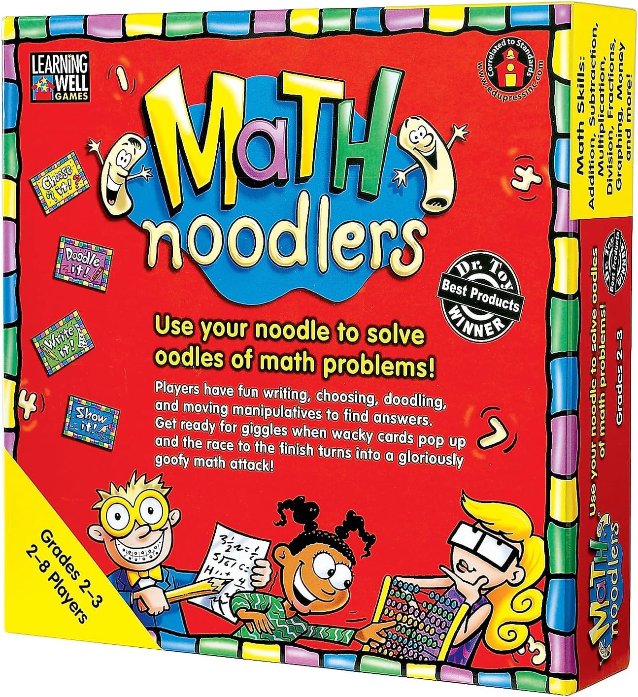 Edupress Math Noodlers Game, Grades 2-3 (EP62350), Multi