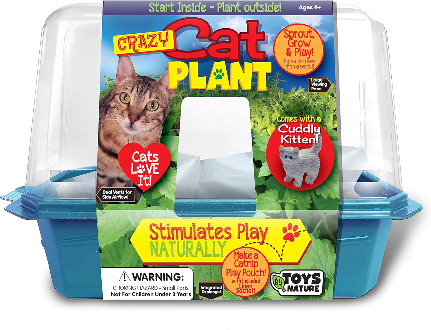 Toys By Nature Miniature Worlds Terrifying Venus Flytrap Terrarium Starter Kit for Kids and Adults, Watch Indoor Carnivorous Fly Traps Grow! Just Add Water! (Frightening Flytraps)