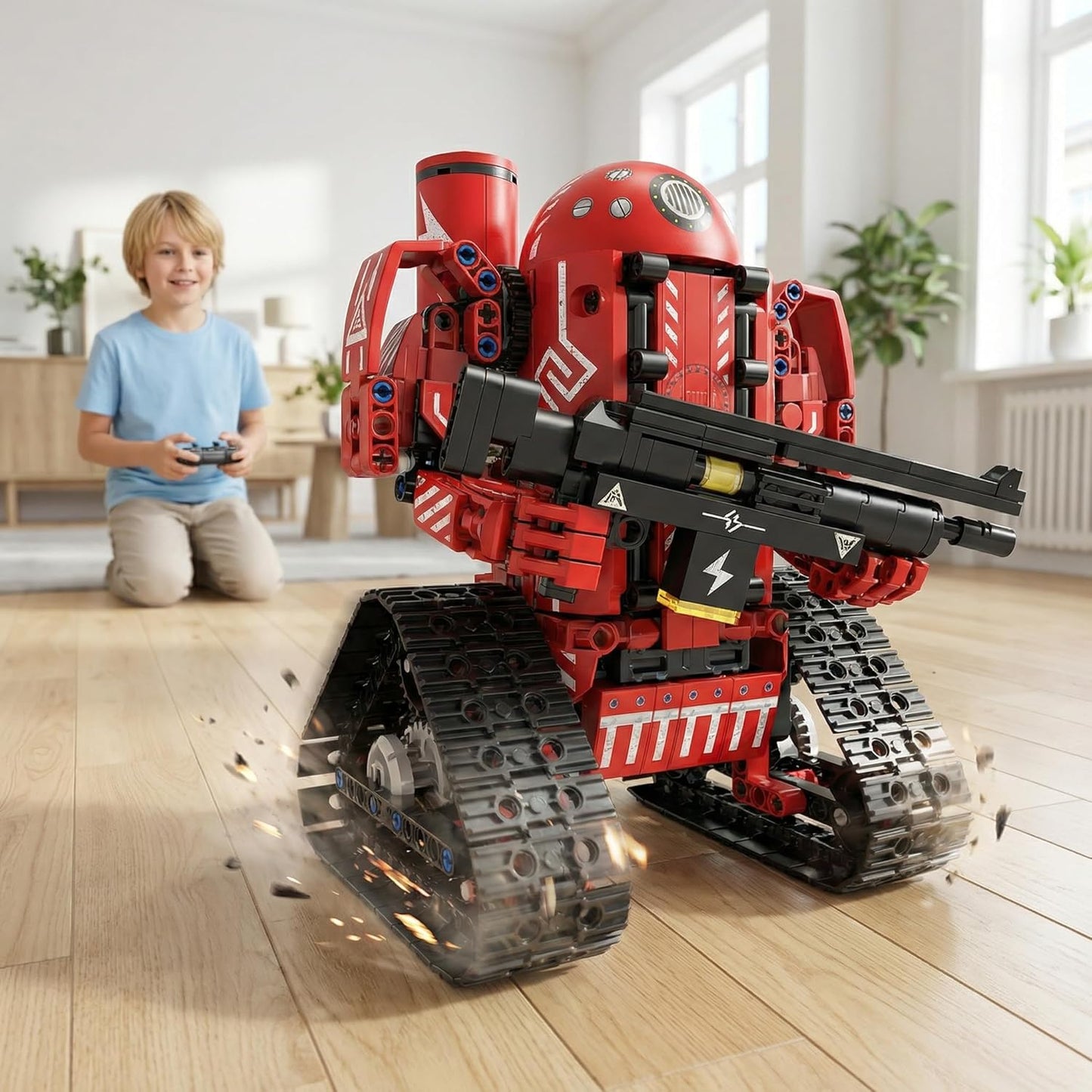 STEM Toys Robot Kit, App & Remote Control Excavator for Boys, Robotics for Kids Ages 12-16, Educational RC Bulldozer Toy, STEM Kits for Kids Age 12-14, Construction Robot Gift