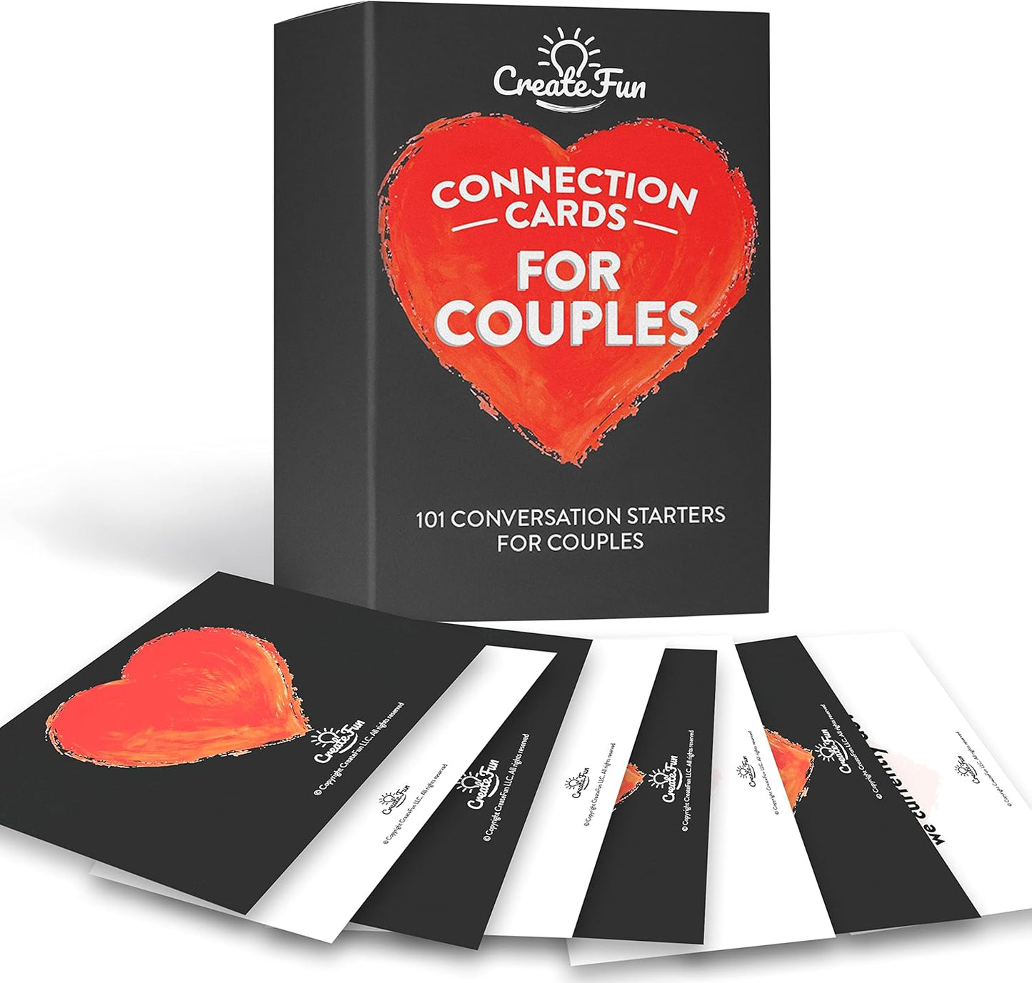 CreateFun Couple Connection Cards – 101 Engaging & Thought-Provoking Conversation Starter Cards | Gifts for Valentine’s Day, Anniversaries, Couples & Fun Games