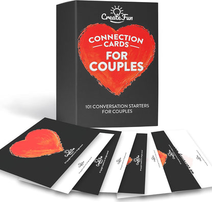 CreateFun Couple Connection Cards – 101 Engaging & Thought-Provoking Conversation Starter Cards | Gifts for Valentine’s Day, Anniversaries, Couples & Fun Games