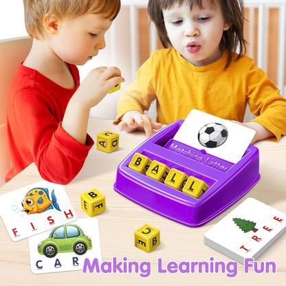 NARRIO Educational Toys for 3 4 5 Year Old Boys Gift, Matching Letter Game Preschool ABC Learning Toys for Kids Ages 4-8 Years, Christmas Birthday Gifts for 3-6 Year Old Boys Toddler Toys Age 2-4