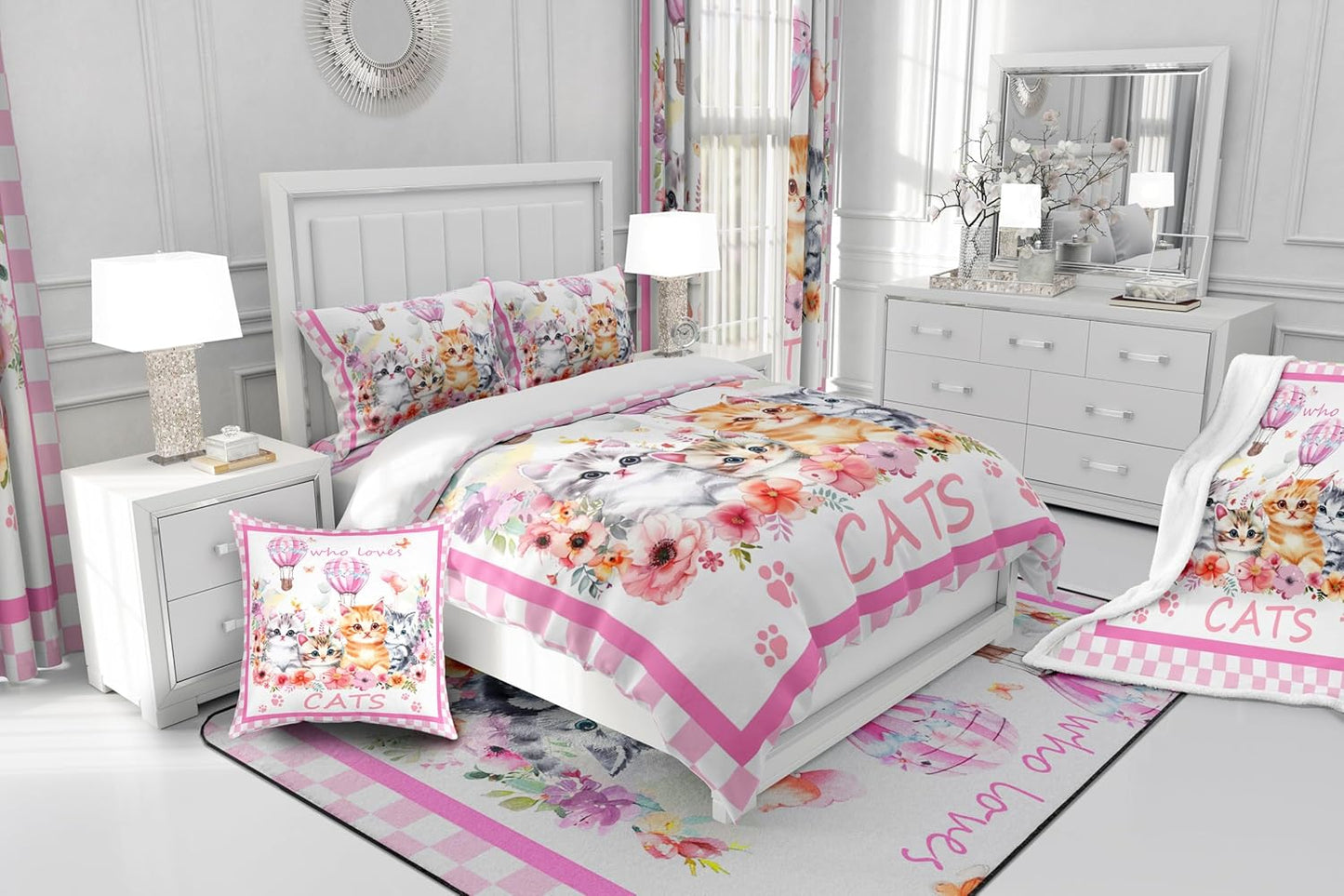 Drum Kit Duvet Cover,Kids Musical Instruments Bedding Set,Rock Music Comforter Cover for Boys Girls Room Decor,Neon Lighting Lightweight Bedspread Cover Twin Size with 1 Pillow Case(No Comforter)