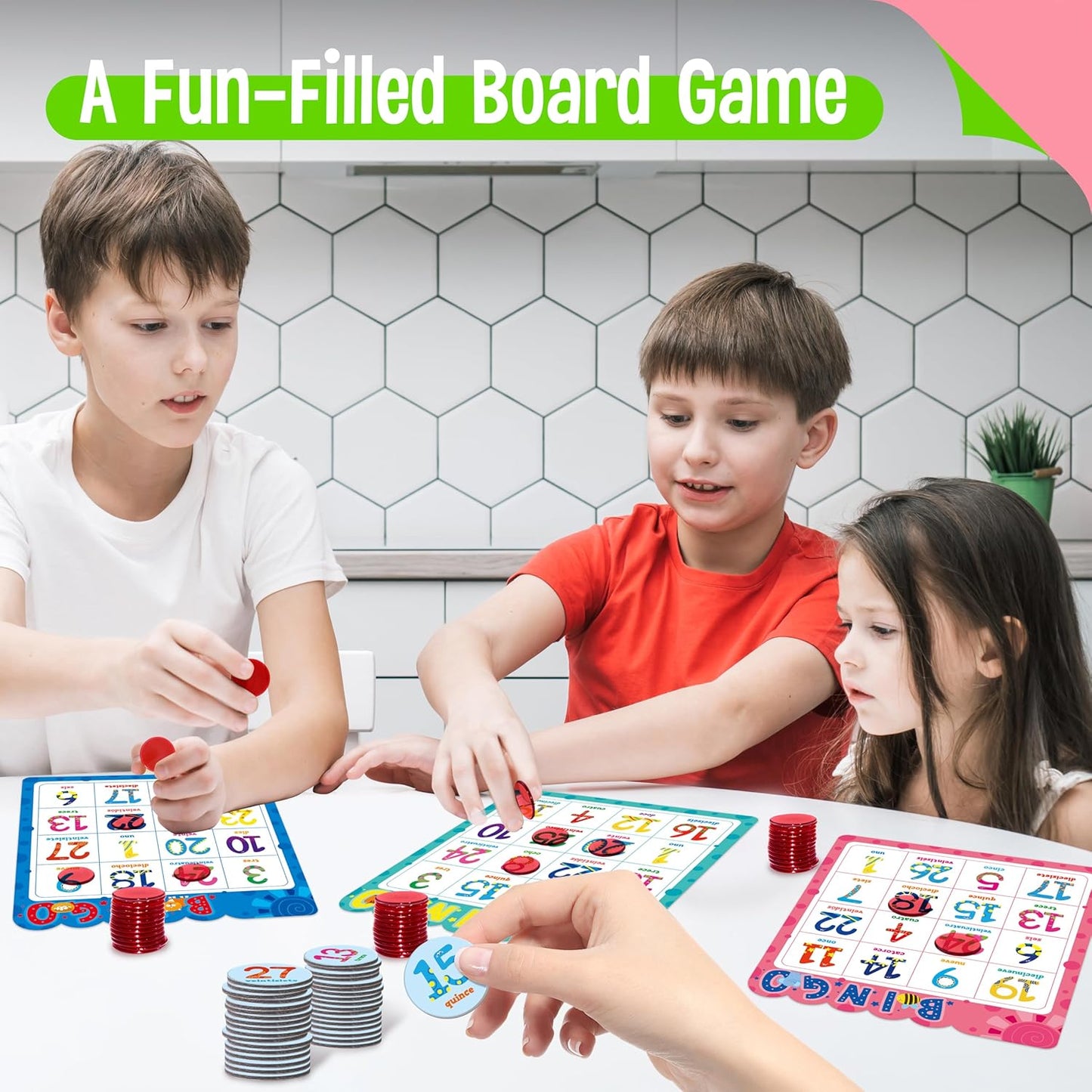 SpriteGru Multiplication & Division Bingo Game, 480 Math Problems, 2 Educational Math Board Game for Kindergarten and Preschool Kids 4-8, Perfect for Classroom & At Home (Up to 25 Players)