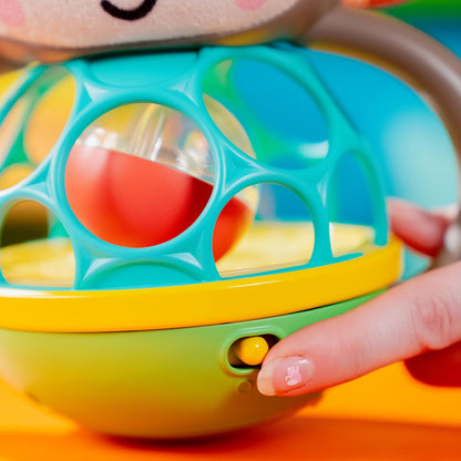 Bright Starts Oball Musical Toy, Jingle & Shake Pal, BPA-Free Easy-Grasp Baby Rattle Toy, Ages Newborn+