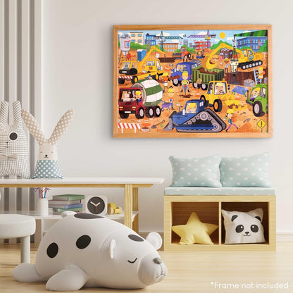 BONNYCO Giant Floor Puzzles for Kids of Jungle Animals with 48 Large Pieces. Safari Jumbo Puzzle 36.2 x 24.4 in, Gifts for Boys and Girls, Educational Kids Toys Ages 2-8
