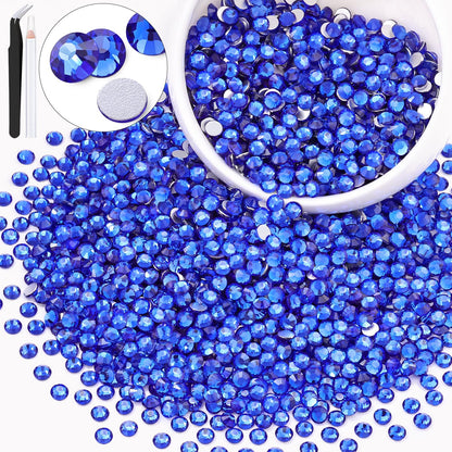 5000PCS SS6/2mm Glass Crystal Rhinestones (Clear), Bedazzling Flatback Rhinestones for Crafting DIY Crafts Nail Art Makeup Decoration, Gems Diamond Charms for Tumbler Shoes Clothing Mug