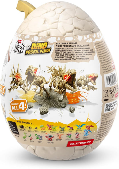 Robo Alive Dino Fossil Find - Ankylosaurus by ZURU Excavate Dinosaur Fossils Digging Kit Collectible Toy with Slime, Multi-Color, (7156E)