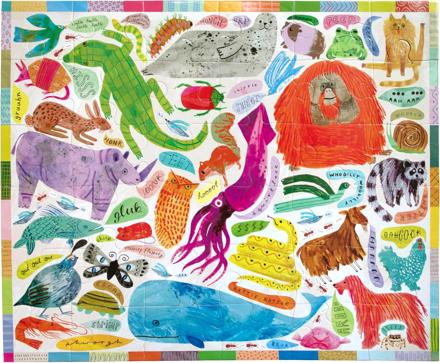 eeBoo 36 Piece Giant Floor Puzzle - Dinosaur Alphabet Children's Puzzle ABC & Dino Themed, Large Pieces for Small Hands to Develop Motor Skills