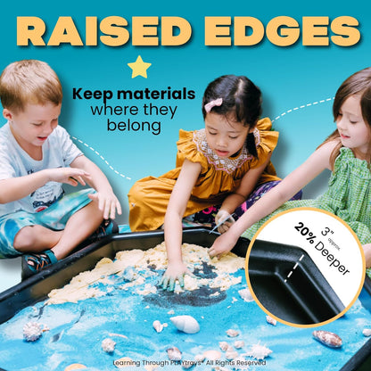 Tuff Tray 27.5” Small [Brown] Sensory Play for Kids, Toddler Sensory Bin for Sand and Water Play, Indoor Activity Sensory Tray, Outdoor Sandbox