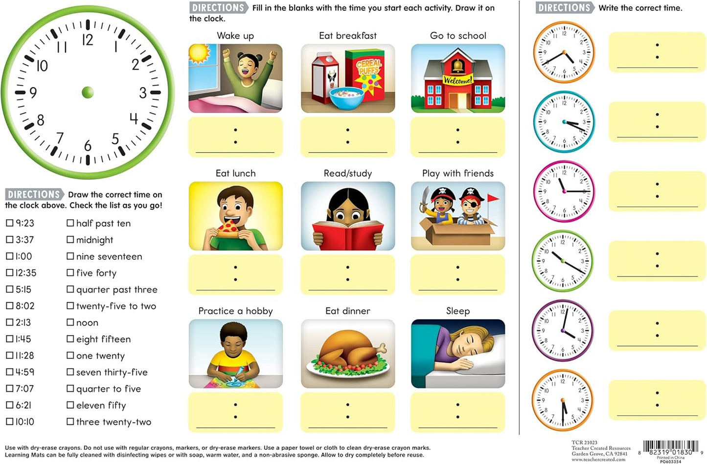 Teacher Created Resources Phonics Learning Mat