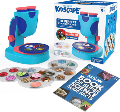 Educational Insights GeoSafari Kidscope - STEM Toys for Kids, Toddler Learning Toys, Kids Microscope with Prepared Slides, Science Set for Boys and Girls Ages 5+