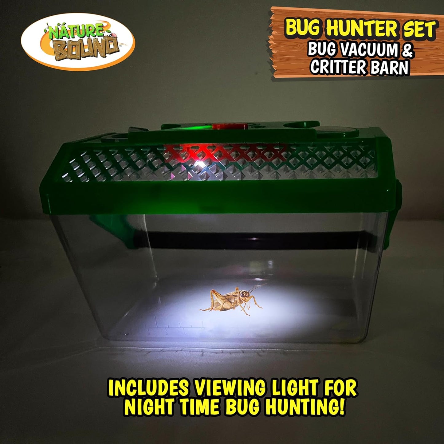 Nature Bound Bug Catcher Vacuum with Light Up Critter Habitat Case, Eco-Friendly Outdoor Toys for Kids, Includes Vacuum and Cage, Bug Vacuum for Kids Toy, Bug Catcher Vacuum