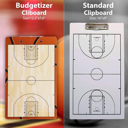 Dry Erase Coaches Clipboard - Includes Whistle and Dry Erase Markers - Double Sided Coach Whiteboard