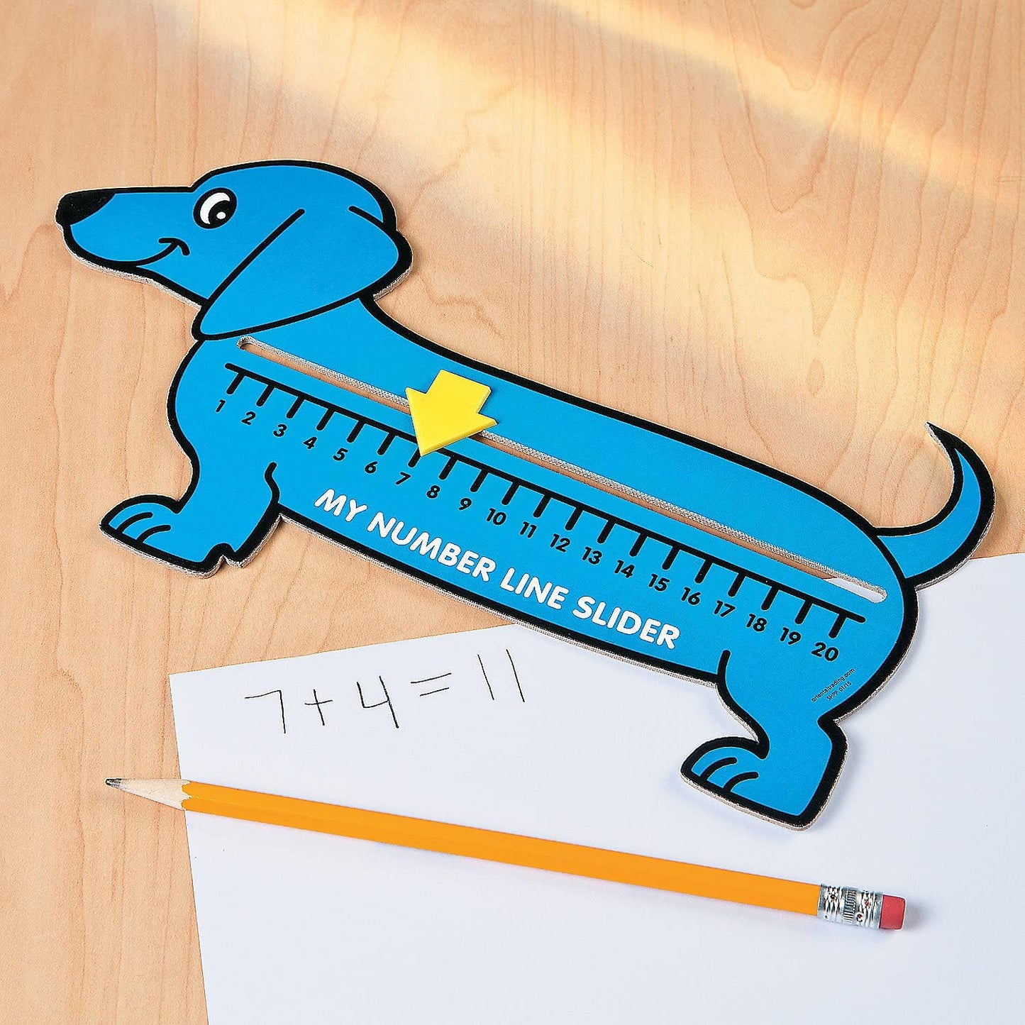 Fun Express Wiener Dog Number Line Sliders - 12 Pieces - Educational And Learning Activities For Kids