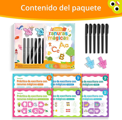 Large Magic Grooved Writing Practice for Kids 3-5, Grooved Writing Books Ages 6-8, Magic Book Handwriting Practice for Kids 5-7, Preschool Workbook Tracing Books for Boys & Girls