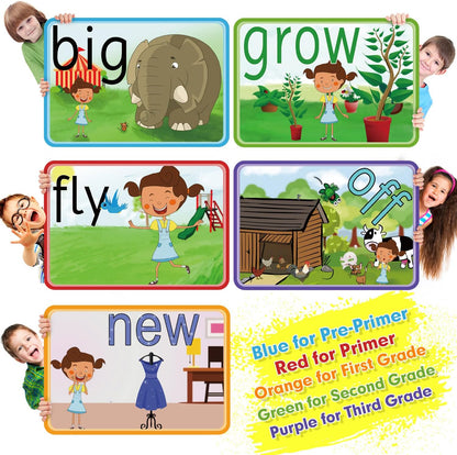 SpringFlower 712 Sight Words Flash Card,600 Dolch & Fry High Frequency Sight Word,112 Phonic Flash Cards for Kindergarten Homeschool Supplies Games for Kids Pre-K, Kindergarten, 1st, 2nd, 3rd Grade
