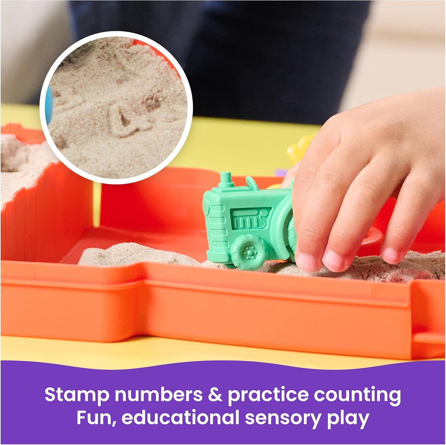 Kinetic Sand, Sandy Farm Set with 12oz Play Sand, 6 Tools & Molds, Reusable Barn Storage Case, Toddler Toys, Kids Toys for Girls & Boys Ages 3 and up