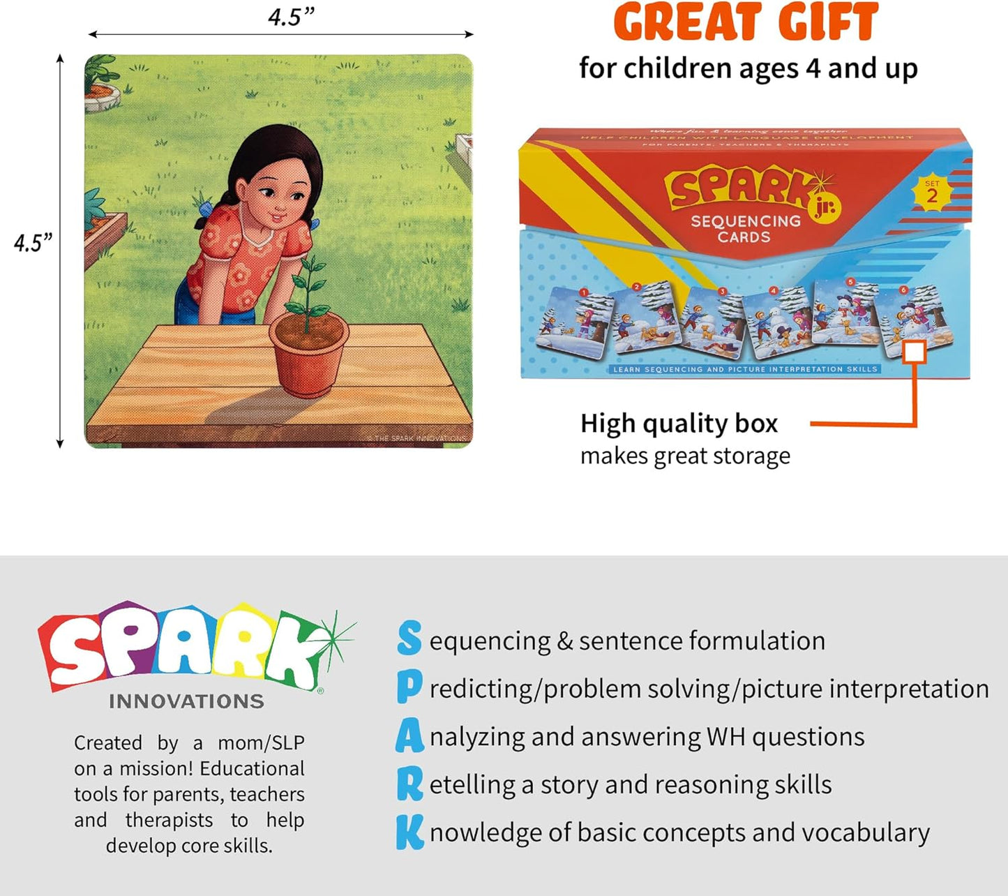 Sequence for Kids Cards, Speech Therapy Materials, Homeschool SEL, Autism, Tell A Story Picture Cards, Social Skills, Picture Cards, ESL, ELL