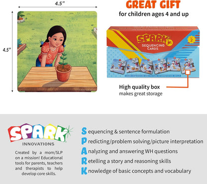 Sequence for Kids Cards, Speech Therapy Materials, Homeschool SEL, Autism, Tell A Story Picture Cards, Social Skills, Picture Cards, ESL, ELL